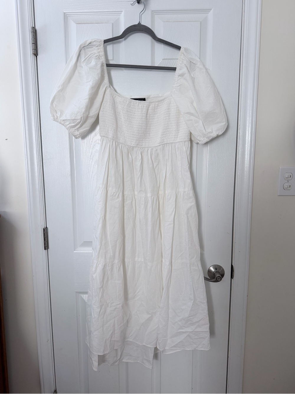 MinkPink azalea linen cotton smocked dress sz XL - Picture 5 of 7